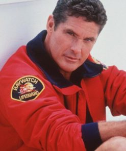 Baywatch The Mentor Red Bomber Jacket 600x800