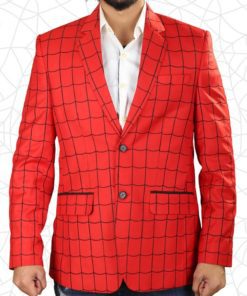 Spiderman Tom Holland Red Blazer Coat
