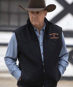 TV Series Yellowstone Kevin Costner Black Vest