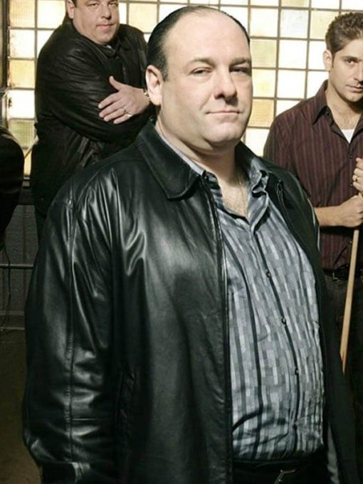 Tony Soprano The Sopranos Black Leather Jacket 600x800