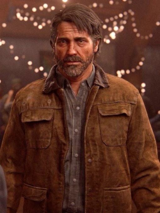 Video Game The Last of Us Joel Miller Brown Leather Jacket