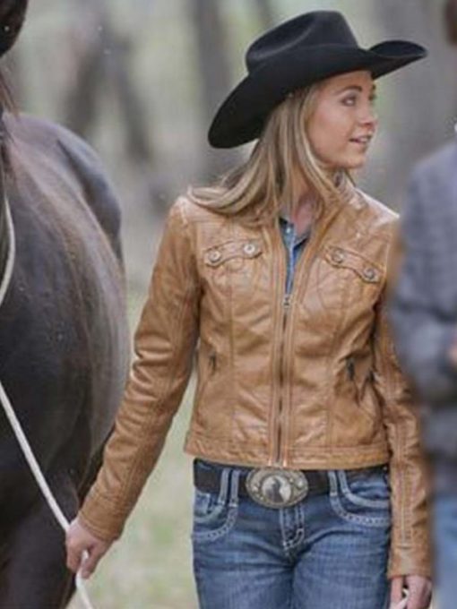 Amy Fleming Heartland Leather Jacket