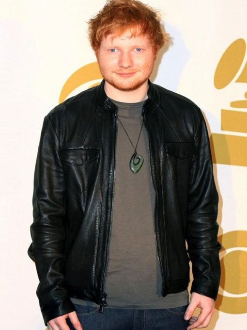 Ed Sheeran Real Leather Black Jacket