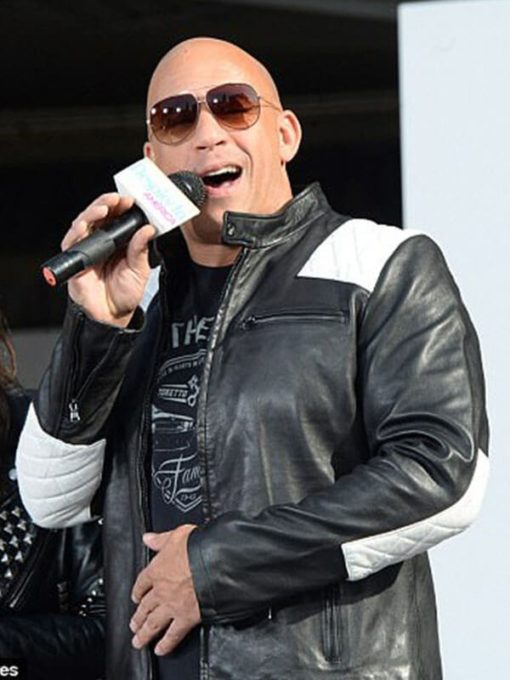 F9 Concert in New York Vin Diesel Leather Jacket 600x800