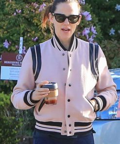 Jennifer Garner Pink Varsity Jacket