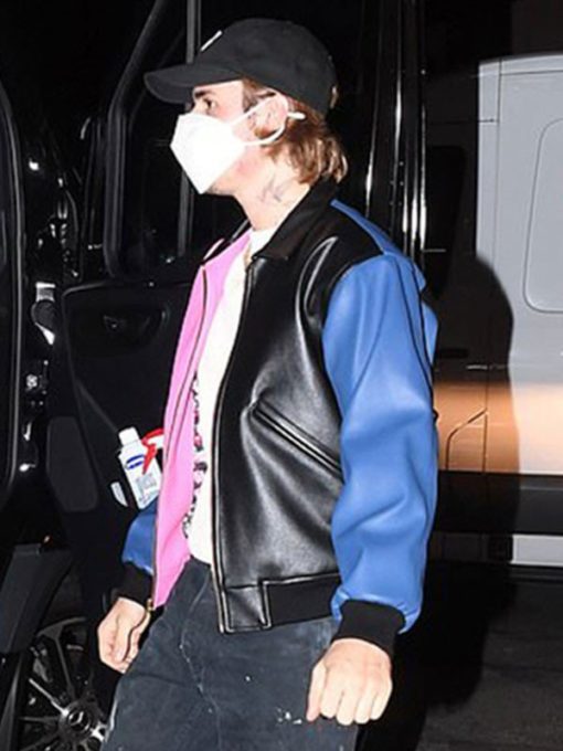 Justin Bieber Bomber Leather Jacket