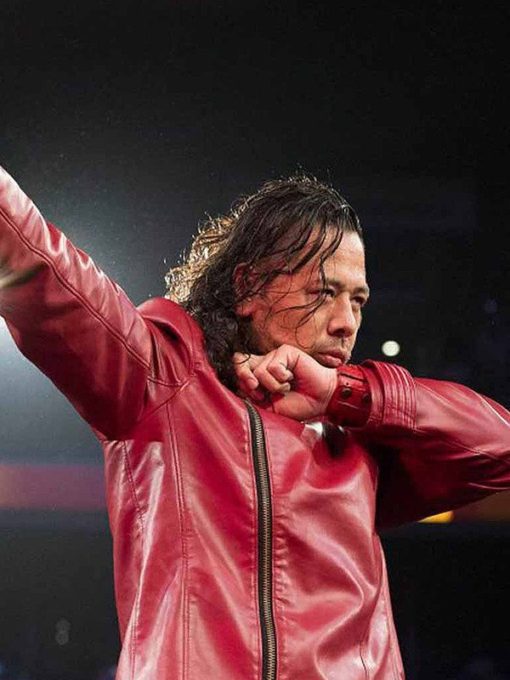 Shinsuke Nakamura Wrestler Red Leather Jacket