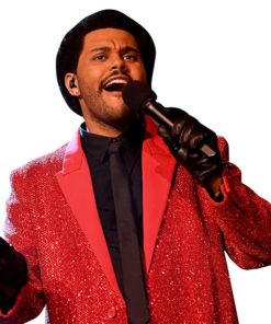 The Weeknd Super Bowl Red Sequin Jacket