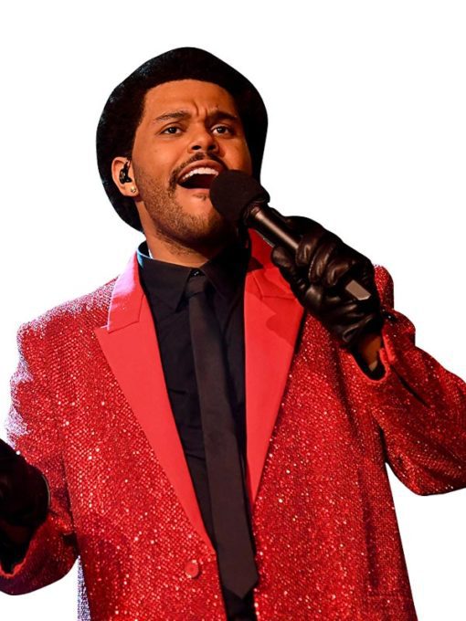 The Weeknd Super Bowl Red Sequin Jacket