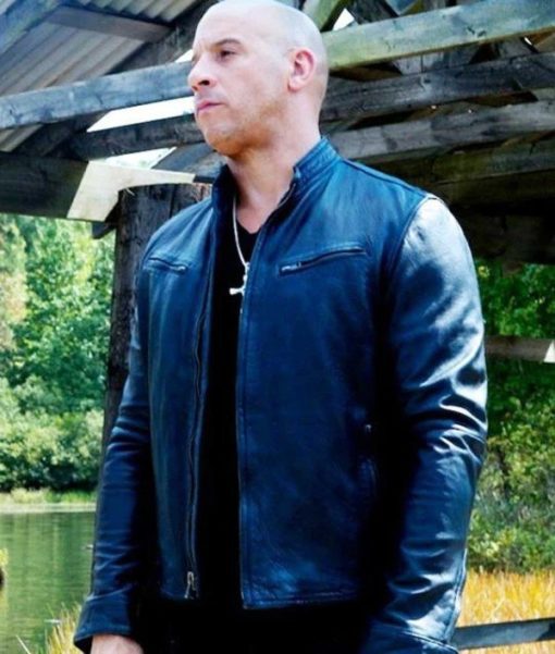 Dominic Toretto Fast and Furious 7 Black Leather Jacket