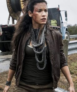 Fear-the-Walking-Dead-Luciana-Galvez-Brown-Leather-Jacket