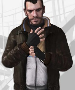 Grand Theft Auto IV Niko Bellic Brown Leather Jacket