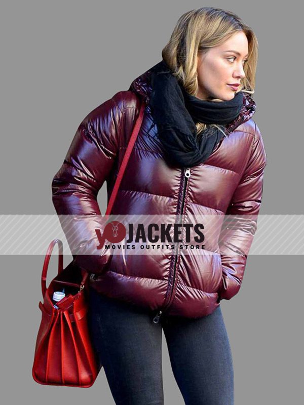 Kelsey Peters Younger Hilary Duff Hooded Puffer Jacket - Yo Jackets