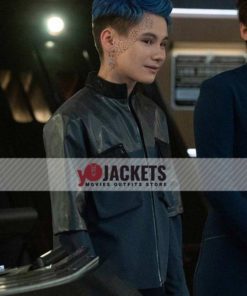 Ian Alexander Star Trek Discovery Season 03 Gray Leather Jacket