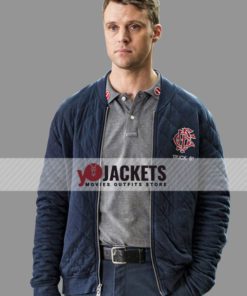 Jesse Spencer Chicago Fire Matthew Casey Blue Quilted Jacket