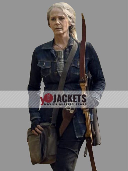 Melissa McBride The Walking Dead Season 10 Carol Peletier Blue Jacket