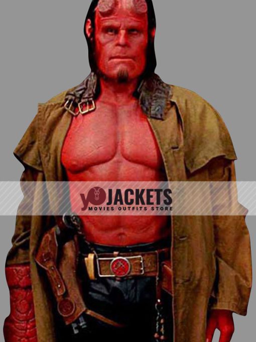 Movie Hellboy 2019 David Harbour Leather Trench Coat