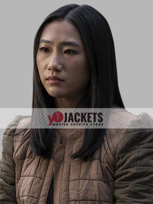 Nicky Shen Kung Fu Olivia Liang Brown Quilted Jacket