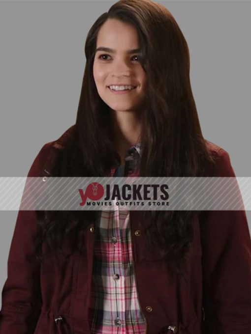 Playing with Fire 2021 Movie Brianna Hildebrand Maroon Cotton Jacket