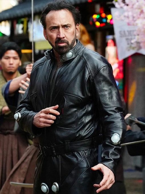 Prisoners of the Ghostland 2021 Nicolas Cage Black Leather Jacket