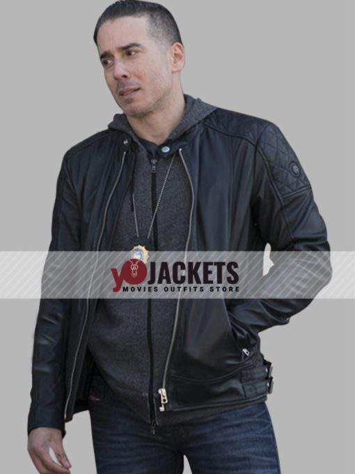 Ray Lopez Law and Order Kirk Acevedo Slim Fit Black Leather Jacket