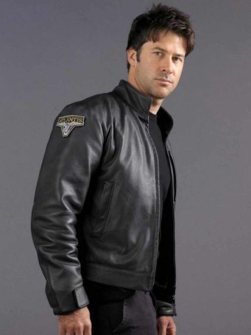 Stargate Atlantis Joe Flanigan Black Leather Jacket