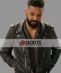TV Series Shrill Ian Owens Biker Black Leather Jacket