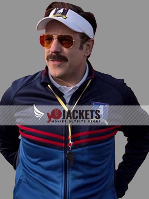 Ted Lasso S02 Jason Sudeikis Polyester Blue Track Jacket
