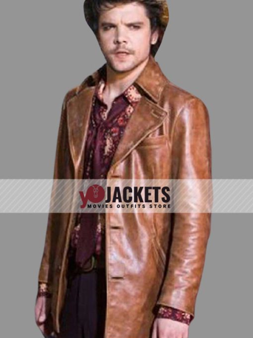 The Mad Hatter Alice 2019 Andrew Lee Potts Miniseries Brown Leather Jacket