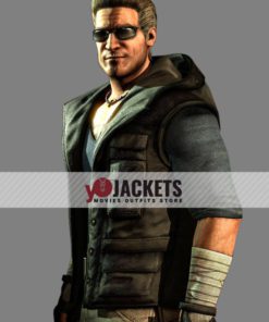 Video Game Series Mortal Kombat Johnny Cage Black Hoodie Vest