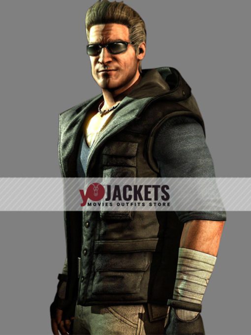 Video Game Series Mortal Kombat Johnny Cage Black Hoodie Vest