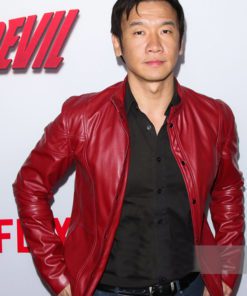 Daredevil Chin Han Red Leather Jacket