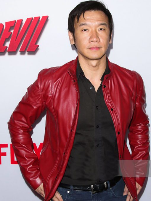 Daredevil Chin Han Red Leather Jacket