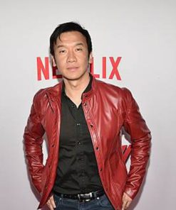 Chin Han Daredevil Red Real Leather Jacket