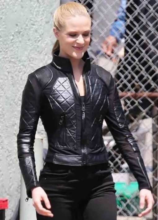 Evan Rachel Wood Westworld Black Quilted Jacket