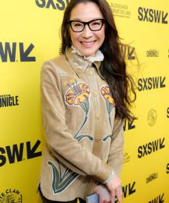 Everything Everywhere All at Once Michelle Yeoh Brown Jacket