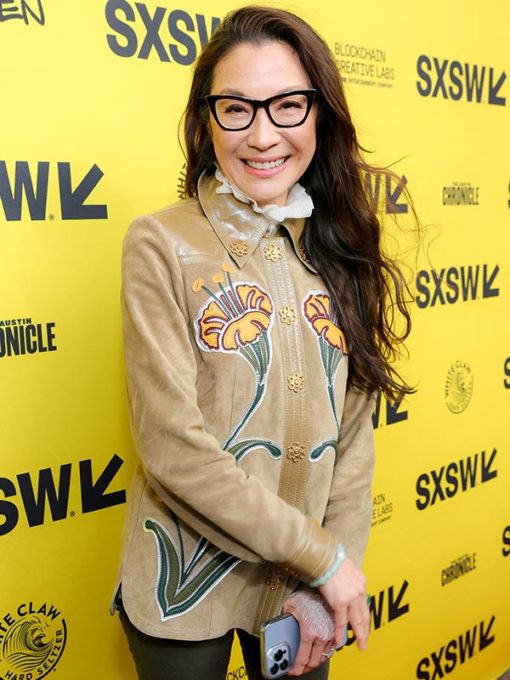 Everything Everywhere All at Once Michelle Yeoh Brown Jacket