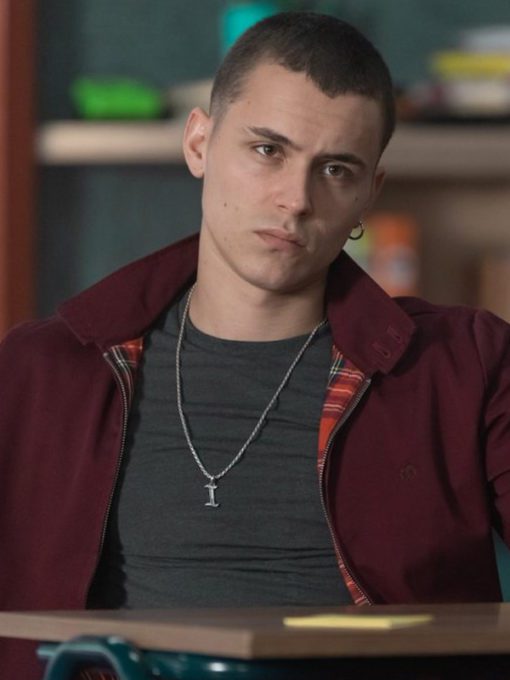 The Mess You Leave Behind Arón Piper Maroon Bomber Jacket