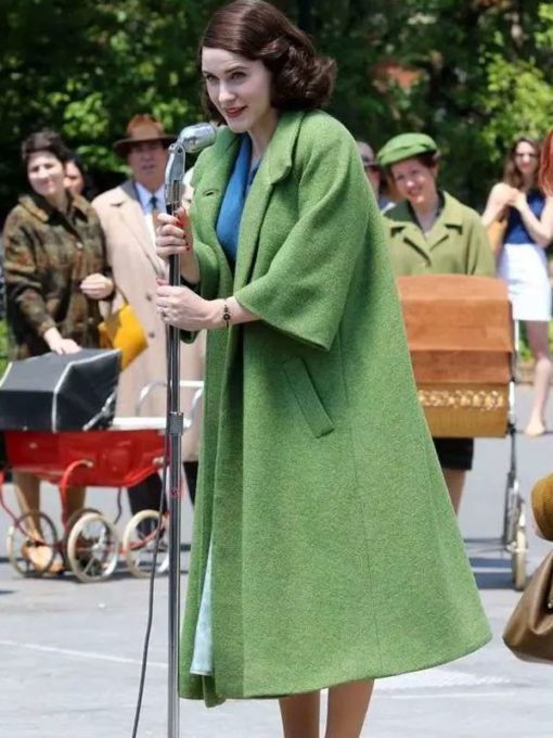 The Marvelous Mrs. Maisel Rachel Brosnahan Green Coat
