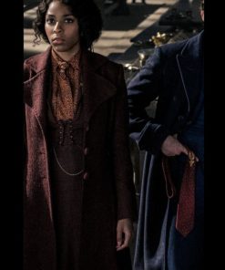 Jessica Williams Fantastic Beasts The Secrets of Dumbledore Eulalie 'Lally' Hicks Maroon Trench Coat