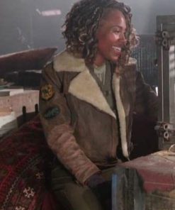 DeWanda Wise Jurassic World Dominion Kayla Watts Brown Leather Jacket