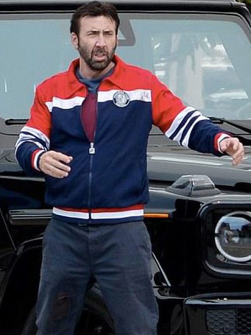 Nicolas Cage The Unbearable Weight of Massive Talent Nick Cage Tricolor Jacket