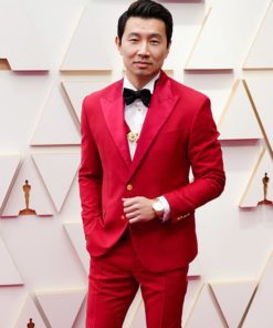 The Oscars Simu Liu Red Coat