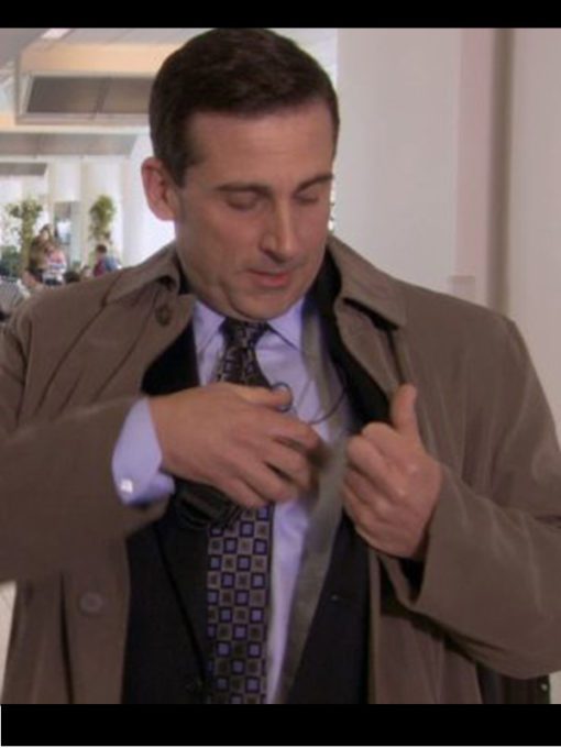 The Office Michael Scott Brown Trench Coat