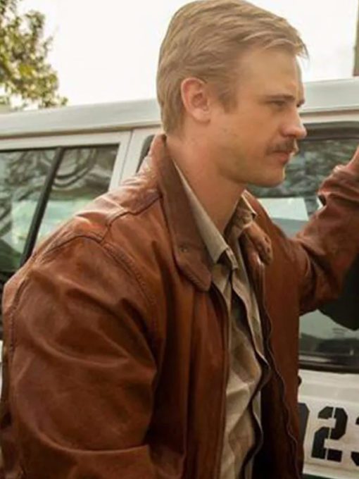 Narcos Boyd Holbrook Brown Leather Jacket